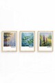 Set 3 tablouri decorative, Huhu558, Lemn masiv, Multicolor