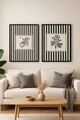 Set 2 tablouri decorative, Czgl1-50 x 70, Lemn masiv, Multicolor