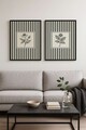Set 2 tablouri decorative, Czgl3-50 x 70, Lemn masiv, Multicolor