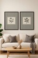 Set 2 tablouri decorative, Czgl3-50 x 70, Lemn masiv, Multicolor