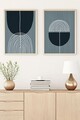 Set 2 tablouri decorative, Huhu112, Lemn masiv, Multicolor