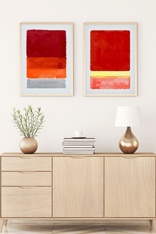 Set 2 tablouri decorative, Huhu93, Lemn masiv, Multicolor