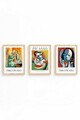 Set 3 tablouri decorative, Huhu543, Lemn masiv, Multicolor