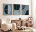 Set 3 tablouri decorative, Huhu214, Lemn masiv, Multicolor
