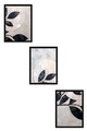 Set 3 tablouri decorative, Huhu466S, Lemn masiv, Multicolor