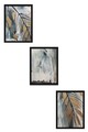Set 3 tablouri decorative, Huhu477S, Lemn masiv, Multicolor