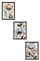 Set 3 tablouri decorative, Huhu478S, Lemn masiv, Multicolor
