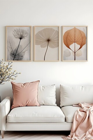 Set 3 tablouri decorative, Huhu481, Lemn masiv, Multicolor