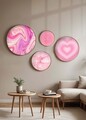 Set 4 tablouri decorative, Huhu292, Dimensiune: 45 x 45 cm (1 bucată), Multicolor