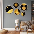 Tablou decorativ (5 Pieces), Iaht-10, Dimensiuni: 43,5 x 43,5 cm (1 bucată), Multicolor