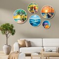 Tablou decorativ (5 Pieces), Iaht-30, Dimensiuni: 43,5 x 43,5 cm (1 bucată), Multicolor