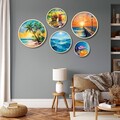 Tablou decorativ (5 Pieces), Iaht-30, Dimensiuni: 43,5 x 43,5 cm (1 bucată), Multicolor