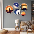 Tablou decorativ (5 Pieces), Iaht-32, Dimensiuni: 43,5 x 43,5 cm (1 bucată), Multicolor