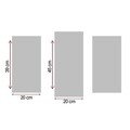 Set 3 tablouri decorative, 3PATK-77, 20 x 39 cm, 2 piese, Multicolor