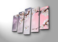 Set 5 tablouri decorative, 5PATK-105, 19 x 70 cm, Multicolor