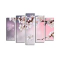 Set 5 tablouri decorative, 5PATK-105, 19 x 70 cm, Multicolor