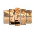 Set 5 tablouri decorative, 5PATK-24, 19 x 70 cm, Multicolor