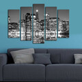Set 5 tablouri decorative, 5PATK-4, 19 x 70 cm, Multicolor