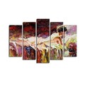 Set 5 tablouri decorative, 5PATK-72, 19 x 70 cm, Multicolor
