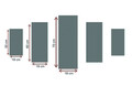 Set 5 tablouri decorative, 5PATK-72, 19 x 70 cm, Multicolor