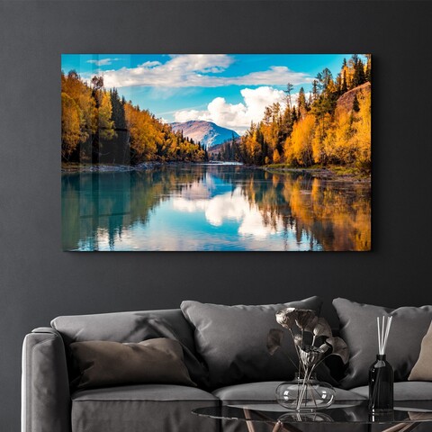 Tablou decorativ, OGLS-1128, Dimensiune: 35 x 55 cm, Multicolor