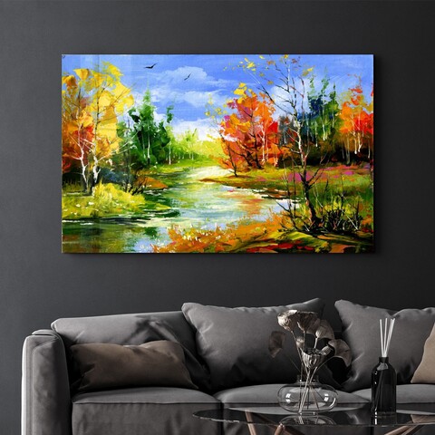 Tablou decorativ, OGLS-7093, Dimensiune: 35 x 55 cm, Multicolor