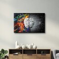 Tablou decorativ, CAM-4073, Dimensiuni: 46 x 72 cm, Multicolor