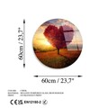 Tablou decorativ, UV-1127, Diametru: 60 cm, Multicolor