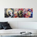 Tablou decorativ (3 Pieces), UV-857, Dimensiune: 50 x 50 cm (3 bucăți), Multicolor