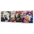 Tablou decorativ (3 Pieces), UV-857, Dimensiune: 50 x 50 cm (3 bucăți), Multicolor