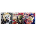Tablou decorativ (3 Pieces), UV-857, Dimensiune: 50 x 50 cm (3 bucăți), Multicolor