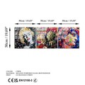 Tablou decorativ (3 Pieces), UV-857, Dimensiune: 50 x 50 cm (3 bucăți), Multicolor
