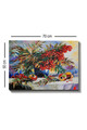Tablou decorativ, Kanvas Tablo (50 x 70), Lemn (Grosime: 3 cm, Multicolor