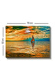 Tablou decorativ, Kanvas Tablo (50 x 70), Cadru: 100% LEMN (grosime: 3 cm), Multicolor