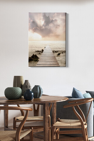 Tablou decorativ, Kanvas Tablo (50 x 70), Lemn (Grosime: 3 cm, Multicolor