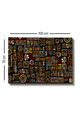 Tablou decorativ, Kanvas Tablo (70 x 100), Lemn (Grosime: 3 cm, Multicolor