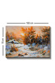 Tablou decorativ, Kanvas Tablo (70 x 100), Lemn (Grosime: 3 cm, Multicolor
