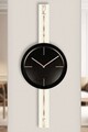 Ceas de perete decorativ, Vlnt103Krsyh, ø30 cm, Crem/Negru