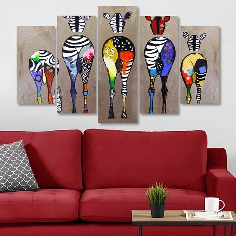 Tablou decorativ MDF (5 Pieces), 5MDF4524_60100 (100 x 60), 3 mm, Multicolor