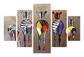 Tablou decorativ MDF (5 Pieces), 5MDF4524_60100 (100 x 60), 3 mm, Multicolor
