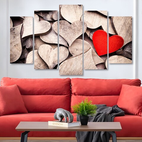 Tablou decorativ MDF (5 Pieces), 5MDF4529_60100 (100 x 60), 3 mm, Multicolor