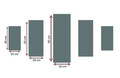 Set 5 tablouri decorative, 5PMDF-54, 20 x 60 cm, Multicolor