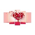 Set 5 tablouri decorative, 5PMX-139, 20 x 60 cm, Multicolor