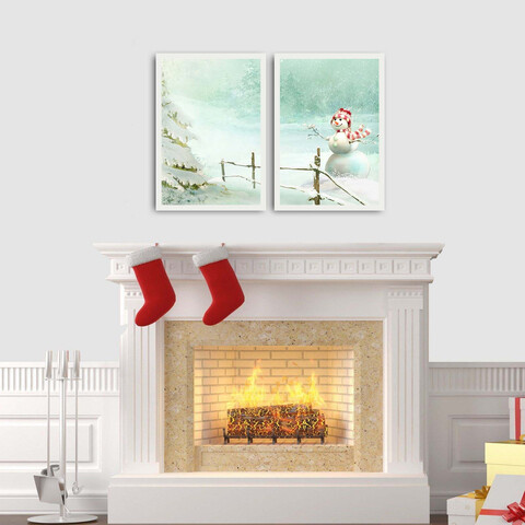 Tablou decorativ (2 Pieces), 2PBCTNOEL-01, Cadru: 100% PVC (Grosime: 22 mm, Multicolor
