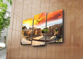 Ceas de perete (3 Pieces), 3PATCS-23, Dimensiune: 20 x 39 cm (2 bucăți), Multicolor