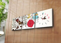 Ceas de perete (3 Pieces), 3P2828CS-4, Dimensiune: 28 x 28 cm (3 bucăți), Multicolor