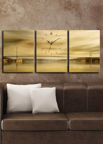 Ceas de perete (3 Pieces), 3P3040CS-34, 30 x 40 cm (3 bucăți), Multicolor