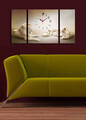 Ceas de perete (3 Pieces), 3P204045CS-18, Dimensiune: 20 x 45 cm (2 bucăți), Multicolor