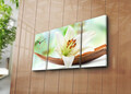 Ceas de perete decorativ din pânză (3 bucăți), 3P204045CS-3, Dimensiune: 20 x 45 cm (2 bucăți), Multicolor
