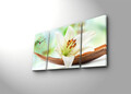 Ceas de perete decorativ din pânză (3 bucăți), 3P204045CS-3, Dimensiune: 20 x 45 cm (2 bucăți), Multicolor